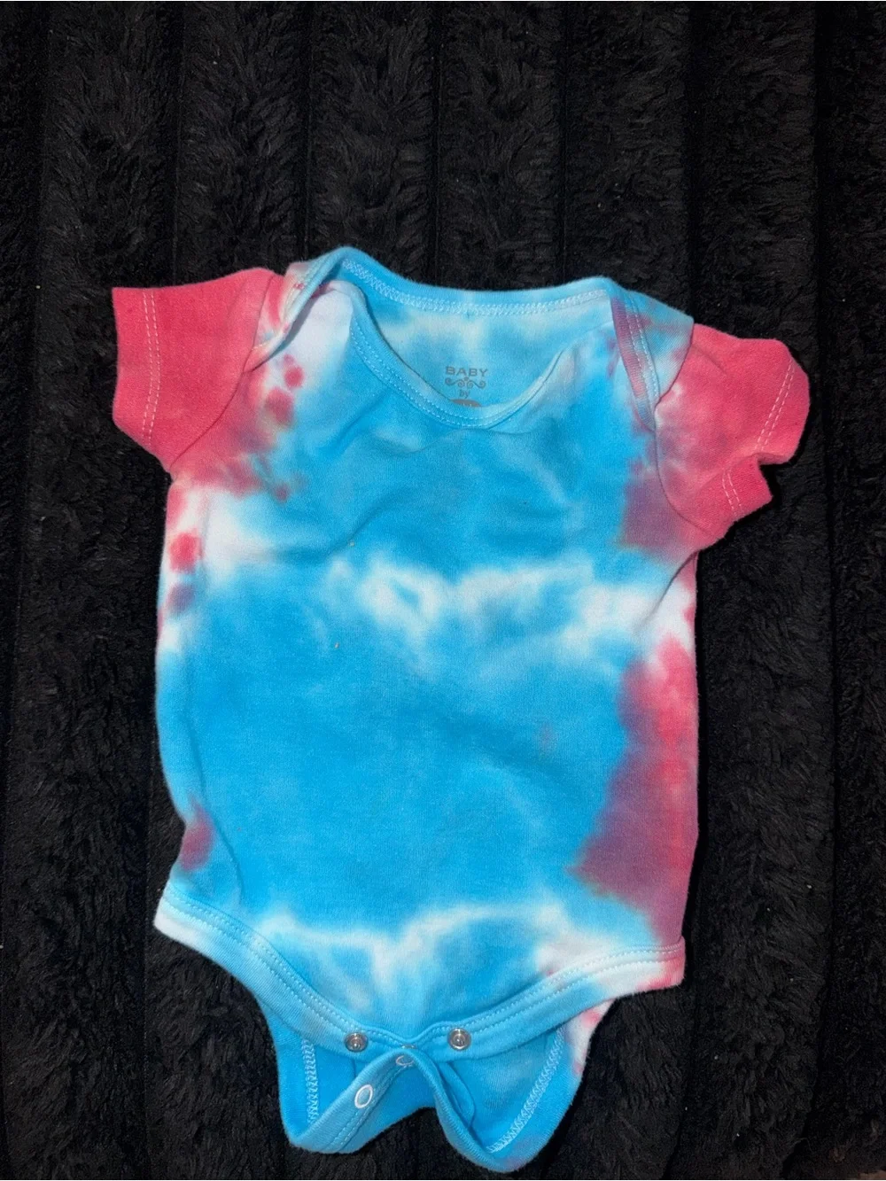 Tie-Dye Blue & Pink Baby One-Piece Bodysuit